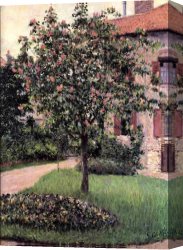 Petit Canvas Paintings - Petit Gennevilliers, Facade, Southeast of the Artist's Studio by Gustave Caillebotte