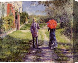 The Beatles @ Abbey Road Canvas Paintings - Rising Road by Gustave Caillebotte