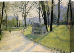 Gustave Canvas Paintings - The Parc Monceau by Gustave Caillebotte