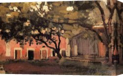 The Aviary Canvas Paintings - Yerres, the Aviary in the Ornamental Farm by Gustave Caillebotte