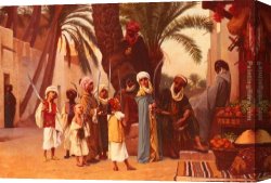 Rodolphe Canvas Paintings - A Tale of 1001 Nights by Gustave Clarence Rodolphe Boulanger