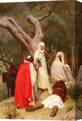 Rodolphe Canvas Paintings - Reception Of An Emir by Gustave Clarence Rodolphe Boulanger