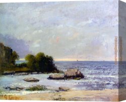 The Inspiration of Saint Matthew Canvas Paintings - Marine de Saint Aubin by Gustave Courbet