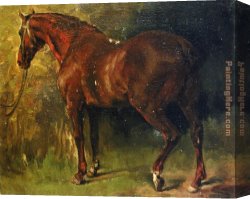 English Canvas Paintings - The English Horse of M Duval by Gustave Courbet