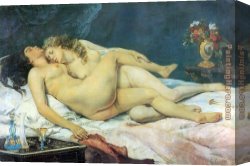 Gustave Canvas Paintings - The Sleepers by Gustave Courbet