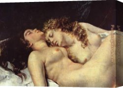 Gustave Canvas Paintings - The Sleepers detail by Gustave Courbet