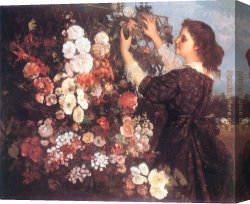 Gustave Canvas Paintings - The Trellis by Gustave Courbet