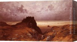 Isle Canvas Paintings - Castle on the Isle of Skye by Gustave Dore