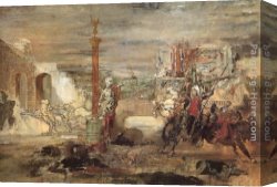 The Prize Winner Canvas Paintings - Death Offers Crowns to the Winner of the Tournament by Gustave Moreau