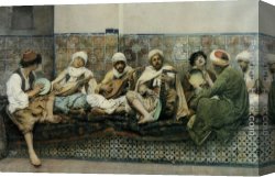 Gustavo Canvas Paintings - Harem Musicians by Gustavo Simoni