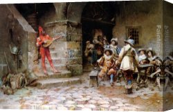 Gustavo Canvas Paintings - The Minstrels Story by Gustavo Simoni