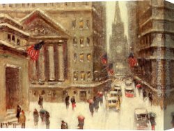 A Winter Hunt Canvas Paintings - Winter, New York by Guy Carleton Wiggins