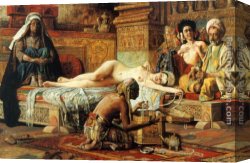 Tornai Canvas Paintings - In the Harem by Gyula Tornai