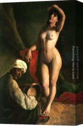 The Daughters of Judah in Babylon Canvas Paintings - Portrait of Jaroslava, The Artists Daughter by Gyula Tornai