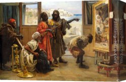 Tornai Canvas Paintings - The Connoisseurs by Gyula Tornai