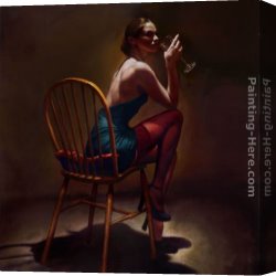 Pretty Canvas Paintings - Sitting Pretty by Hamish Blakely