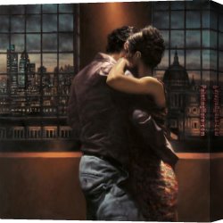 London Canvas Paintings - Twilight Over London by Hamish Blakely