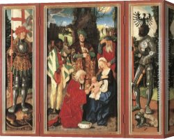 The Adoration of The Magi Canvas Paintings - Adoration of the Magi by Hans Baldung