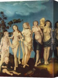 Han-wu Canvas Paintings - The Seven Ages of Woman by Hans Baldung