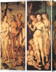 Han-wu Canvas Paintings - Three Ages of Man and Three Graces by Hans Baldung