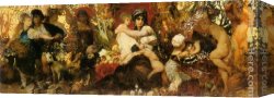 Makart Canvas Paintings - Abundantia - The Gifts of the Earth by Hans Makart