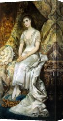 Makart Canvas Paintings - An Elegant Lady by Hans Makart