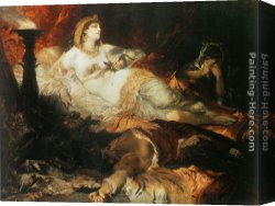 Han-wu Canvas Paintings - Der Tod der Kleopatra by Hans Makart