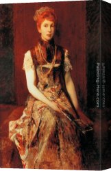 Makart Canvas Paintings - Dora Fournier-Gabillon by Hans Makart