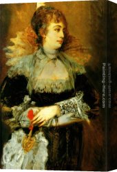 Makart Canvas Paintings - Hanna Klinkosch by Hans Makart