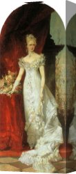 Makart Canvas Paintings - Kronprinzessin Stephanie by Hans Makart