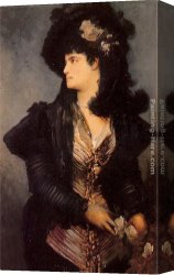 Makart Canvas Paintings - Portrait of a Lady by Hans Makart