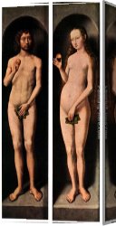 Memling Canvas Paintings - Adam and Eve by Hans Memling