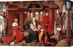 The Adoration of The Magi Canvas Paintings - Adoration of the Magi by Hans Memling