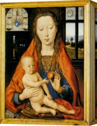 Memling Canvas Paintings - Diptych Of Martin Van Nieuwenhove by Hans Memling