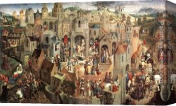 Memling Canvas Paintings - Scenes from the Passion of Christ by Hans Memling