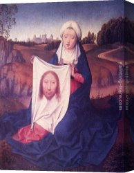Memling Canvas Paintings - St. Veronica by Hans Memling