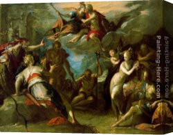 Han-wu Canvas Paintings - The Amazement of the Gods by Hans von Aachen