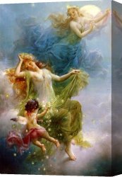 Han-wu Canvas Paintings - In The Night Sky by Hans Zatzka