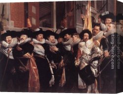 Banquet of The Officers of The St George Civic Guard Company Canvas Paintings - Officers of the Civic Guard of St Adrian by Hendrick Gerritsz Pot