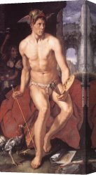 Mercury Canvas Paintings - Mercury by Hendrick Goltzius