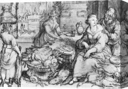 Goltzius Canvas Paintings - The Rich Kitchen by Hendrick Goltzius