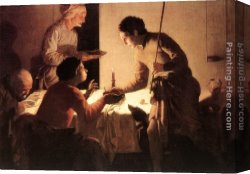 Supper Canvas Paintings - The Supper by Hendrick Terbrugghen