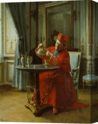 The Stirrup Cup Canvas Paintings - A Devine Cup of Tea by Henri Adolphe Laissement