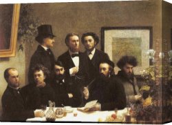 Table Canvas Paintings - Corner of the Table by Henri Fantin-Latour