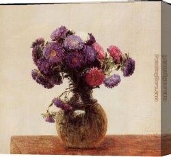 Queen Canvas Paintings - Queens Daisies by Henri Fantin-Latour