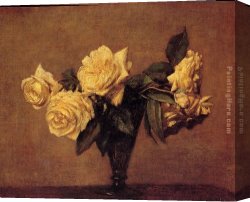 Composition VIII Canvas Paintings - Roses VIII by Henri Fantin-Latour