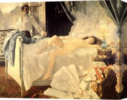 Rolla Canvas Paintings - Rolla by Henri Gervex