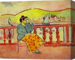 Terrace Canvas Paintings - Lady on the Terrace by Henri Matisse