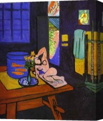 Around The Fish Canvas Paintings - Red Fish in Interior by Henri Matisse