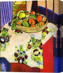 Orange Canvas Paintings - Still Life with Oranges by Henri Matisse